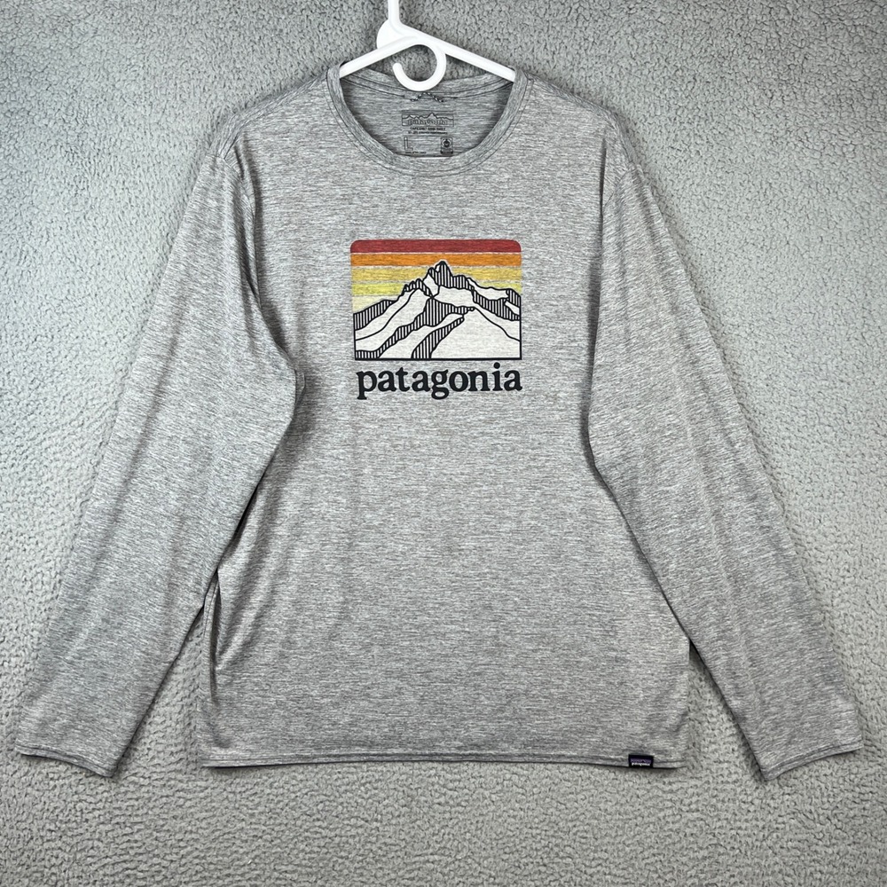 Patagonia Capilene Cool Daily Shirt Mens Large Grey Long Sleeve Style 45190